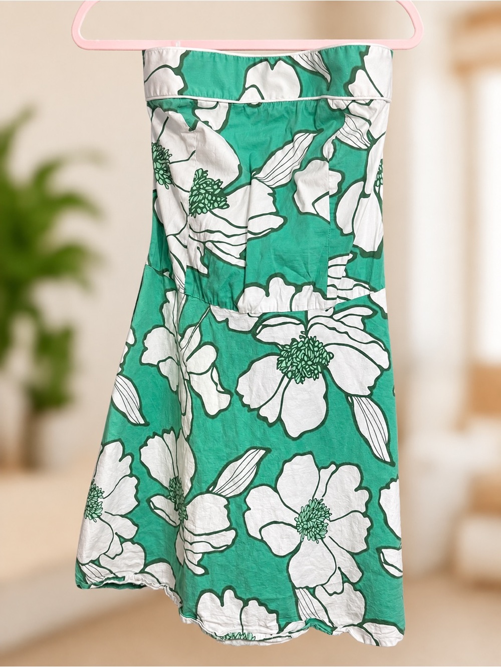 Maurice’s Y2K Green Strapless Floral Sundress- Size 9/10